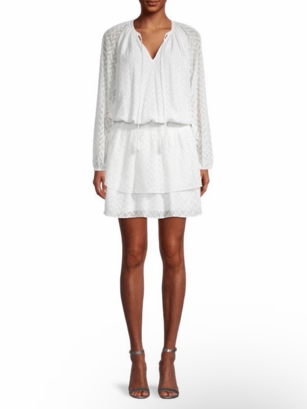 RAMY BROOK Dorsey Long-Sleeve Blouson Dress Size Large